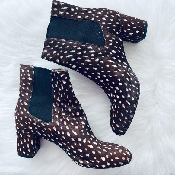 J. Crew Shoes - J. Crew | Brown Spotted Calf Hair Boots